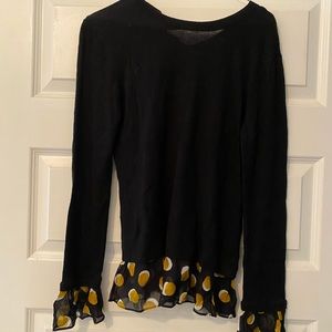 Anthropologie Black/Yellow sweater/blouse
